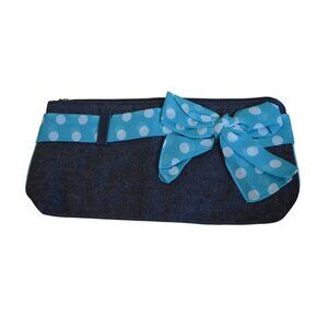 NEW Mary Kay The Weekender Collection Blue Jean Ribbon Travel Make Up Bag Twee